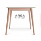 Table AREA, piétement en bois de hêtre, plateau carré MDF finition peinture couleur.|Table|100chaises Table AREA, piétement en bois de hêtre, plateau carré MDF finition peinture couleur.|Table|100chaises