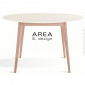 Table AREA, piétement en bois de hêtre, plateau ronde MDF finition peinture couleur.|Table|100chaises Table AREA, piétement en bois de hêtre, plateau ronde MDF finition peinture couleur.|Table|100chaises