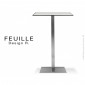 Table carrée mange-debout FEUILLE piétement inox plateau compact|Table|100chaises