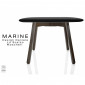 Table carrée pour salle à manger MARINE piétement bois 4 pieds, Black & White|Table|100chaises Table carrée pour salle à manger MARINE piétement bois 4 pieds, Black & White|Table|100chaises