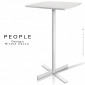 Table mange-debout ronde ou carrée PEOPLE, pour CHR, snack, pied colonne centrale peint, plateau MDF peint.|Table|100chaises