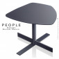 Table basse ou d'appoint PEOPLE, piétement colonne centrale acier peint, plateau découpe fantaisie peint.|Table|100chaises