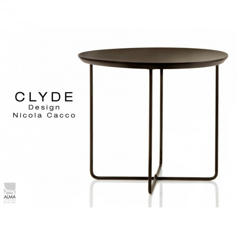 Table d'appoint CLYDE, piétement en tube d'acier, plateau de forme organique en MDF peint.|Table|100chaises Table d'appoint CLYDE, piétement en tube d'acier, plateau de forme organique en MDF peint.|Table|100chaises