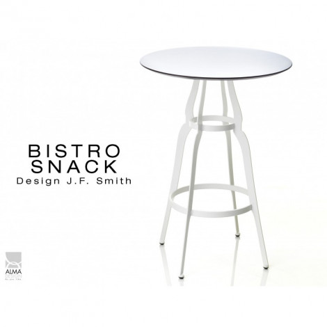 Table ronde mange-debout pour café, hôtel, restaurant BISTRO piétement acier peint plateau compact - Lot de 2 unités|Table|100chaises Table ronde mange-debout pour café, hôtel, restaurant BISTRO piétement acier peint plateau compact - Lot de 2 unités|Table|100chaises
