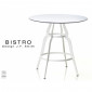 Table ronde rétro pour café hôtel BISTRO piétement acier peint plateau compact - Lot de 2 unités|Table|100chaises Table ronde rétro pour café hôtel BISTRO piétement acier peint plateau compact - Lot de 2 unités|Table|100chaises