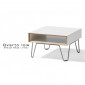 Table basse design QVARTO caisson bois stratifié blanc, piétement fantaisie chromé|Table|100chaises Table basse design QVARTO caisson bois stratifié blanc, piétement fantaisie chromé|Table|100chaises