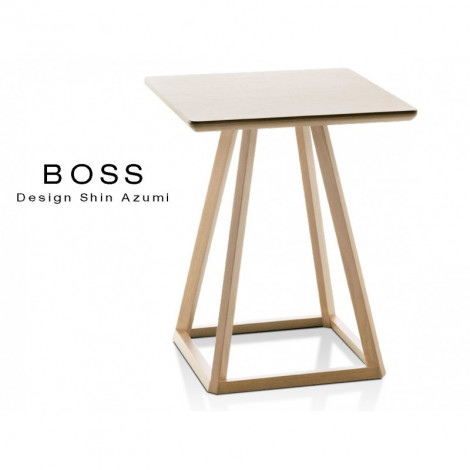Table design d'appoint ou guéridon BOSS-H45 structure et plateau en bois de hêtre|Table|100chaises