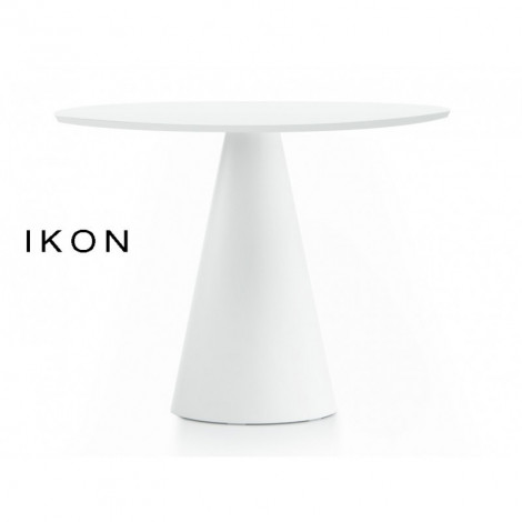 Lot de 3 tables design ronde IKON pied conique PVC plateau compact|Table|100chaises Lot de 3 tables design ronde IKON pied conique PVC plateau compact|Table|100chaises