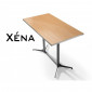 Table pour café, bistrot, rectangulaire XÉNA piétement acier plateau stratifié chant inox|Table|100chaises Table pour café, bistrot, rectangulaire XÉNA piétement acier plateau stratifié chant inox|Table|100chaises