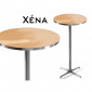 Table mange-debout ronde pour bar, bistrot XÉNA piétement acier argent plateau stratifié chant inox|Table|100chaises Table mange-debout ronde pour bar, bistrot XÉNA piétement acier argent plateau stratifié chant inox|Table|100chaises