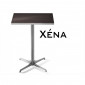 Table pour café, bistrot ronde ou carrée XÉNA piétement acier plateau stratifié chant inox|Table|100chaises Table pour café, bistrot ronde ou carrée XÉNA piétement acier plateau stratifié chant inox|Table|100chaises