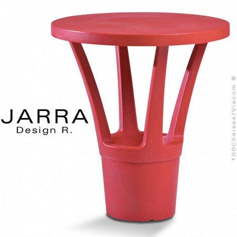 Petite table d'appoint ronde JARRA, pour extérieur terrasse, jardin, structure plastique couleur - Lot de 2 pièces.|Table|100chaises
