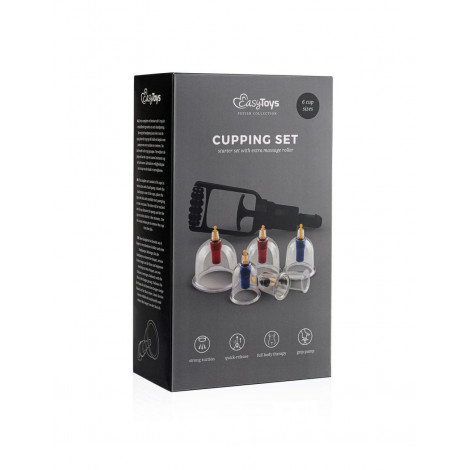 Coffret 6 ventouses Cupping Set - EasyToys Fetish Collection|Pompe Vagin et Seins|NatureCoquine