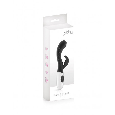 Vibromasseur Rabbit Leola noir - Yoba|Vibro Rabbit|NatureCoquine