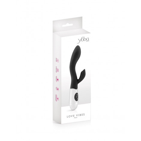 Vibromasseur Rabbit Naya noir - Yoba|Vibro Rabbit|NatureCoquine