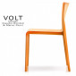 Chaise design VOLT, pour terrasse, restaurant, CHR, structure plastique polypropylène de couleur, empilable - Lot de 4 pièces.|Chaise|100chaises