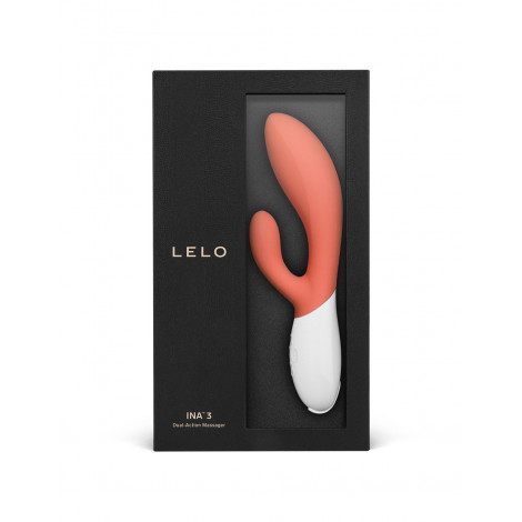 Vibro Rabbit Ina 3 Coral Red - Lelo|Stimulateur Clitoridien|NatureCoquine