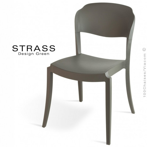 Chaise classique ou rétro STRASS, idéale pour les terrasses et jardins, structure plastique couleur - Lot de 4 pièces.|Chaise|100chaises