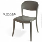 Chaise classique ou rétro STRASS, idéale pour les terrasses et jardins, structure plastique couleur - Lot de 4 pièces.|Chaise|100chaises