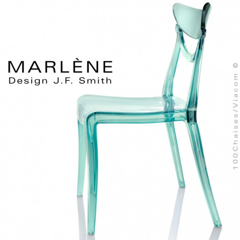 Chaise design MARLÈNE structure plastique transparente en polycarbonate brillant couleur.|Chaise|100chaises