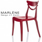 Chaise design MARLÈNE, structure monobloc plastique nylon couleur opaque d'aspect brillant.|Chaise|100chaises