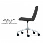 Chaise de bureau roulette confort JOLLY base aluminium, assise et dossier garnis, habillage tissu|Chaise|100chaises Chaise de bureau roulette confort JOLLY base aluminium, assise et dossier garnis, habillage tissu|Chaise|100chaises