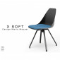 Chaise de bureau pivotante X-SOFT BLACK assise coque avec coussin, piétement peint noir - Lot de 2 chaises|Chaise|100chaises Chaise de bureau pivotante X-SOFT BLACK assise coque avec coussin, piétement peint noir - Lot de 2 chaises|Chaise|100chaises