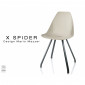 Chaise coque design X-SPIDER assise plastique couleur, piétement 4 pieds acier peint - Lot de 4 chaises|Chaise|100chaises Chaise coque design X-SPIDER assise plastique couleur, piétement 4 pieds acier peint - Lot de 4 chaises|Chaise|100chaises