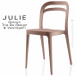 Chaise design JULIE pour extérieur ou terrasse de café, structure plastique couleur - Lot de 4 pièces.|Chaise|100chaises