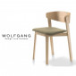Chaise design bois WOLFGANG structure chêne naturel assise garnie habillage tissu|Chaise|100chaises Chaise design bois WOLFGANG structure chêne naturel assise garnie habillage tissu|Chaise|100chaises