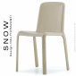 Chaise design SNOW, pour extérieur ou terrasse empilable, structure plastique couleur - Lot de 4 pièces.|Chaise|100chaises Chaise design SNOW, pour extérieur ou terrasse empilable, structure plastique couleur - Lot de 4 pièces.|Chaise|100chaises