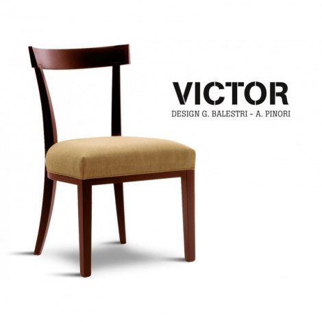Chaise en bois pour hôtel, retaurant VICTOR assise garnie habillage toile de jute|Chaise|100chaises