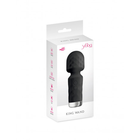 Mini vibromasseur King Wand noir|Wand|NatureCoquine
