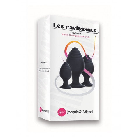 Coffret 3 plugs anal Les ravissants - Jacquie et Michel|Plug et Jouets Anal|NatureCoquine
