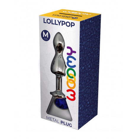 Plug bijou Lollypop bleu M - Wooomy|Plug et Jouets Anal|NatureCoquine