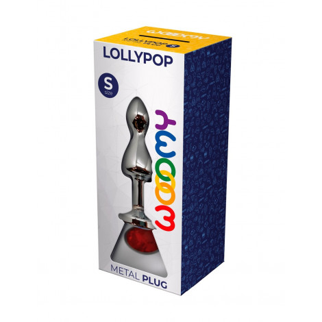 Plug bijou Lollypop rouge S - Wooomy|Plug et Jouets Anal|NatureCoquine