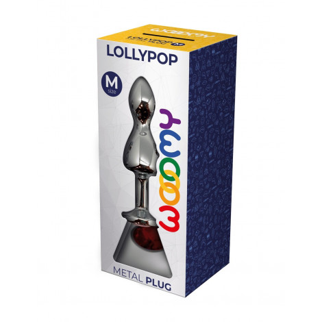 Plug bijou Lollypop rouge M - Wooomy|Plug et Jouets Anal|NatureCoquine