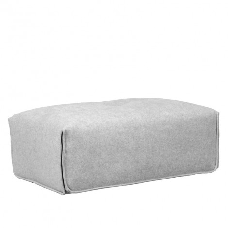 Pouf 105 cm pour canapé composable tissu gris clair - LIVING|Canape|Meuble et moi