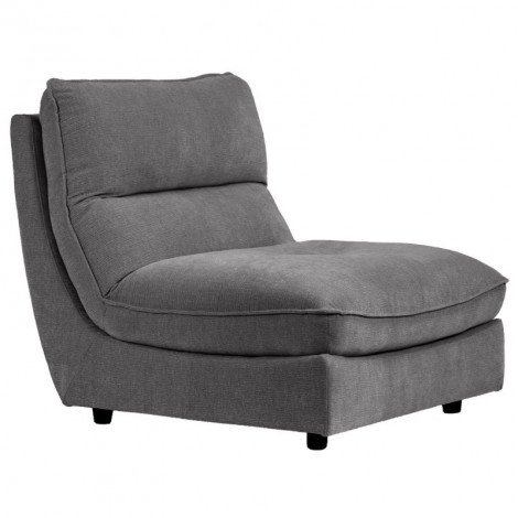 Chauffeuse pour canapé modulable en tissu doux gris foncé - CHARLES|Canape|Meuble et moi
