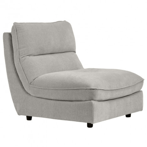 Chauffeuse pour canapé modulable en tissu doux gris clair - CHARLES|Canape|Meuble et moi