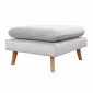 Pouf pour canapé modulable en velours gris clair - LASSIE|Canape|Meuble et moi