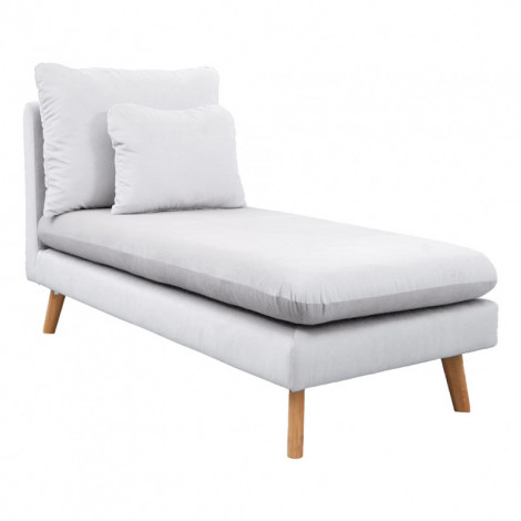 Méridienne pour canapé modulable en velours gris clair - LASSIE|Canape|Meuble et moi