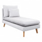Méridienne pour canapé modulable en velours gris clair - LASSIE|Canape|Meuble et moi