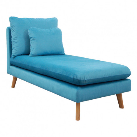 Méridienne pour canapé modulable en velours bleu - LASSIE|Canape|Meuble et moi