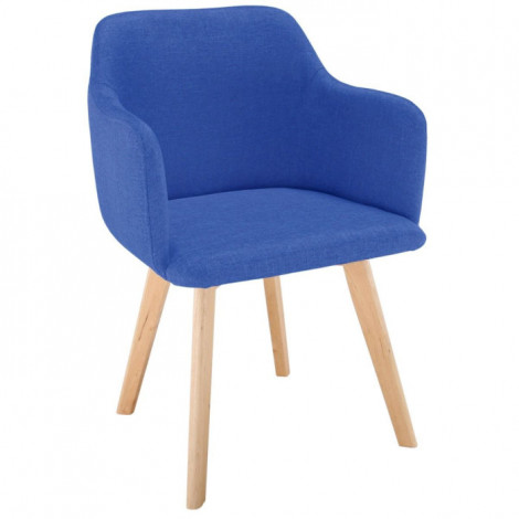 Fauteuil Scandinave en Tissu "Sweet Color" 76cm Bleu|Fauteuil / Chauffeuse|Paris Prix