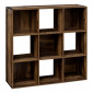 Étagère 9 Cases "Mix N Modul" 100cm Marron|Bibliothèque|Paris Prix