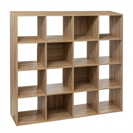 Étagère 16 Cases "Mix N'Modul" 135cm Naturel|Bibliothèque|Paris Prix