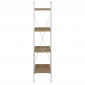 Étagère Déco 4 Niveaux "Bois & Métal" 148cm Blanc|Bibliothèque|Paris Prix