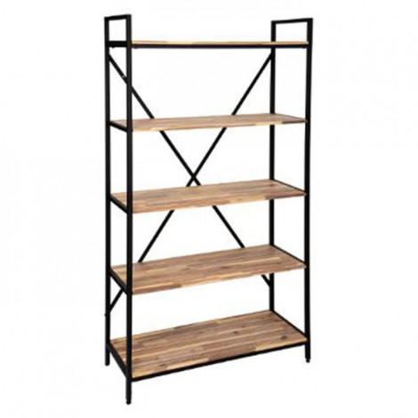 Étagère 5 Niveaux en Bois "Edena" 180cm Naturel|Bibliothèque|Paris Prix