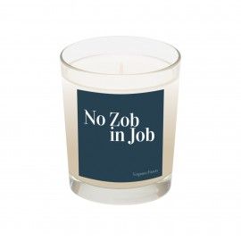 Bougie "No Zob in Job" - Parfum Feu de bois & Cuir